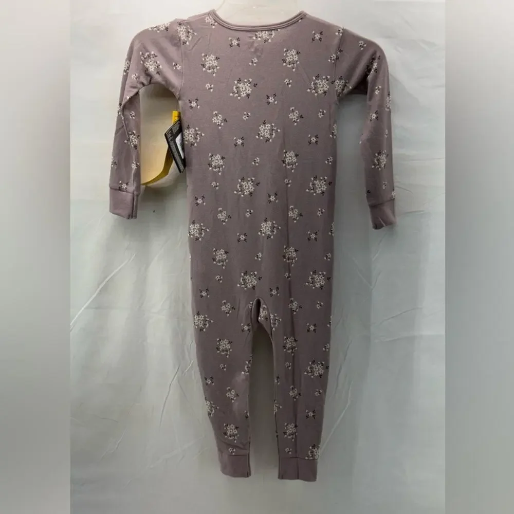 New 4T zipper modern moments by GERBER soft purple floral jumpsuit ￼